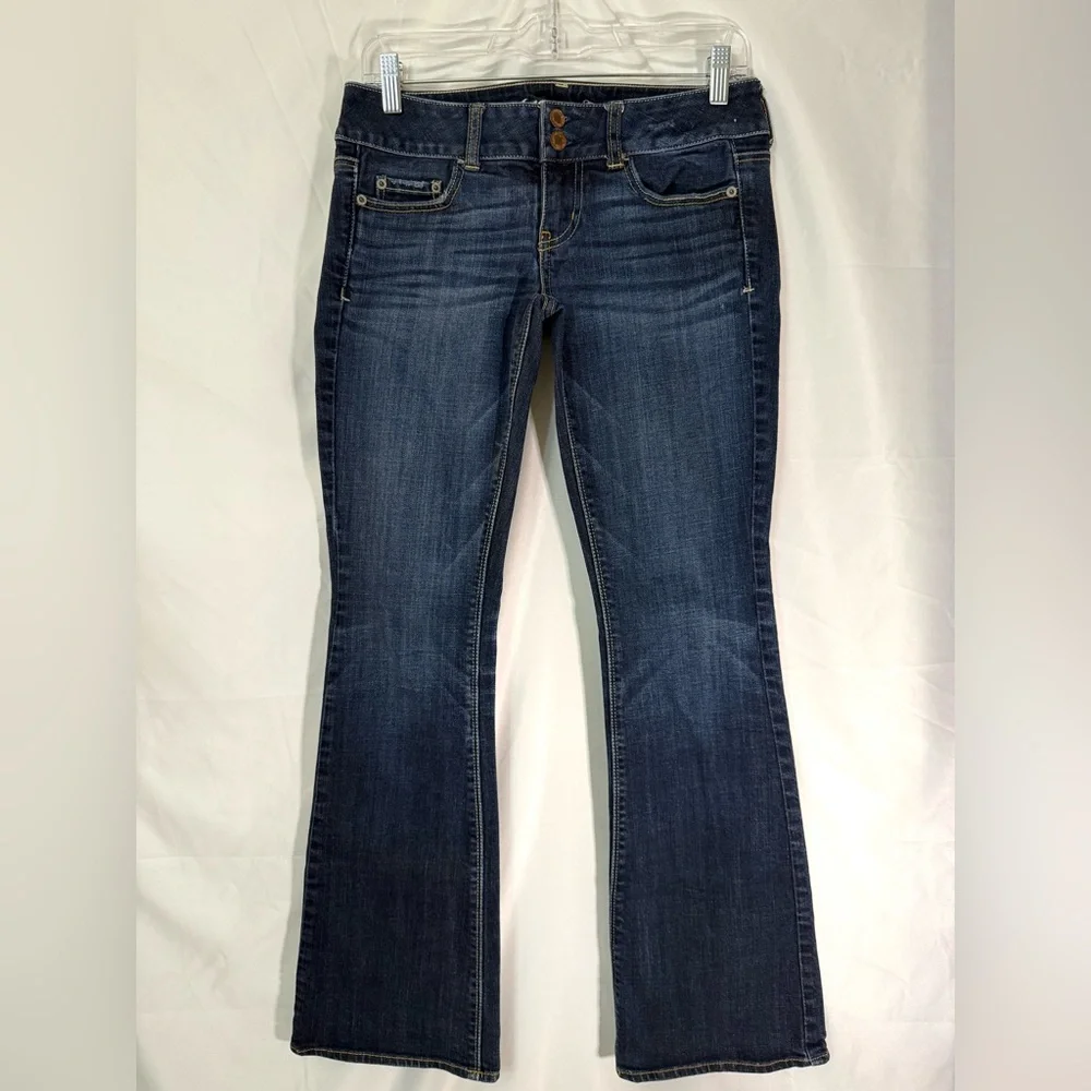 American Eagle Outfitters Women's Dark Blue Boot Cut Jeans - Picture 1 of 13